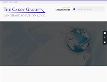 Tablet Screenshot of cakovgroup.com
